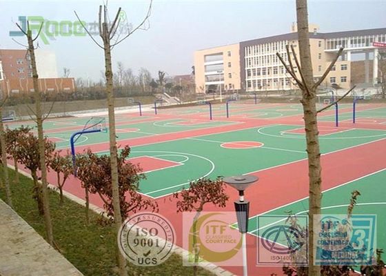 Multi Layer Outdoor Sport Court Surface Safety Rubber Flooring Simple Color