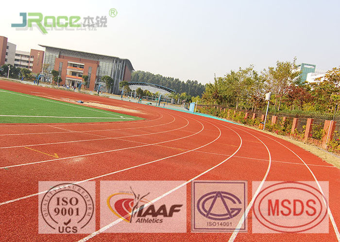 PU Spray Coat All Weather Running Track Flooring , Iaaf Approved Track Surfaces